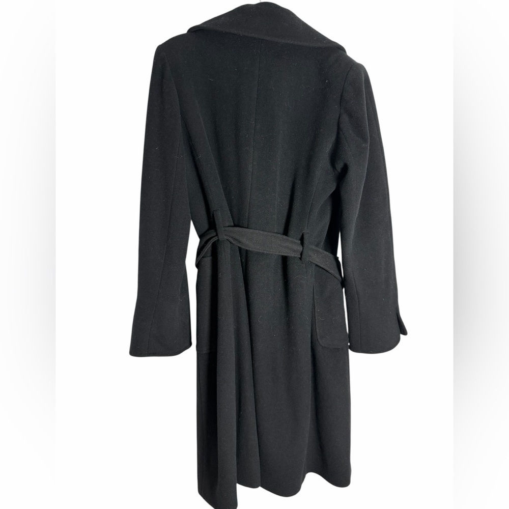 Oscar de la Renta Black Women's Trench Coat - Elevated Streetwear - Size 8 - Picture 3 of 5